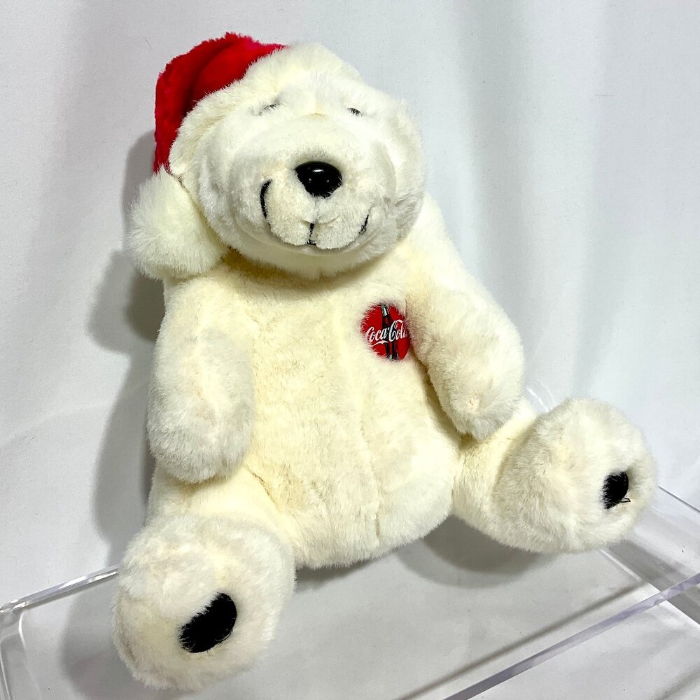 Classic Coca Cola Polar Bear Plush 1993 11" Stuffed Animal Coke